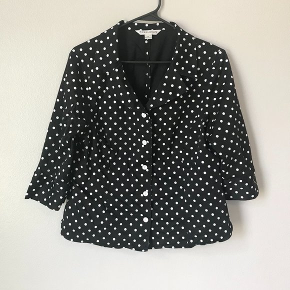 Pendleton Black and White Polka Dot Jacket - Picture 1 of 5
